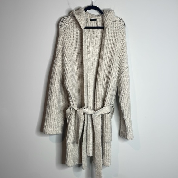 ATM Anthony Thomas Melillo | Thick Wool Blend Hooded Longline Cardigan Size M - Picture 2 of 7